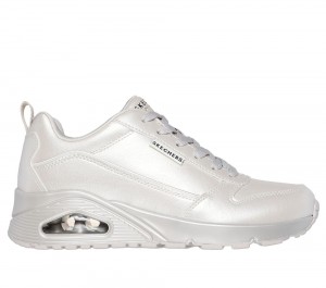 Women Skechers Uno - Galactic Gal Wedges Off White USA | 5497-UHSFO