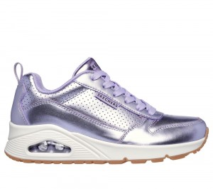 Women Skechers Uno - Metallixs Wedges Lavender Purple USA | 6015-BKNTI