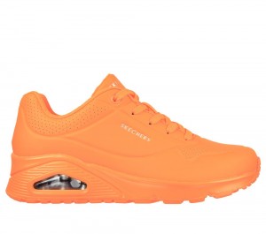 Women Skechers Uno - Night Shades Wedges Neon Orange USA | 8304-MQIUZ