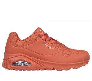Women Skechers Uno - Stand on Air Wedges Rust Orange USA | 9105-INHLB