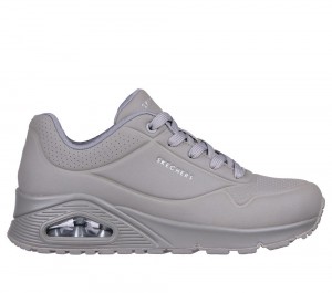Women Skechers Uno - Stand on Air Wedges Grey USA | 5741-FZINP