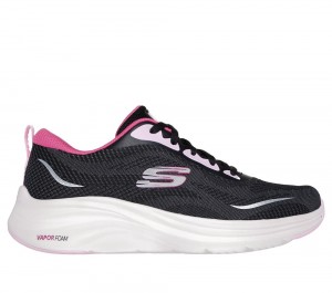 Women Skechers Vapor Foam - Smooth Ride Lace Up Shoes Black / Multicolor USA | 7890-NTCWP