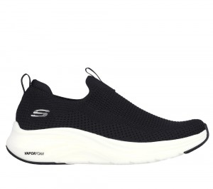 Women Skechers Vapor Foam - True Classic Slip On Shoes Black USA | 8407-CZNWL