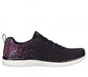 Women Skechers Virtue Slip On Shoes Black / Pink USA | 6258-VCQKG