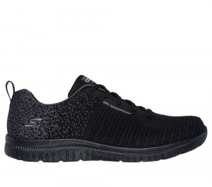 Women Skechers Virtue - Dryspell Sneakers Black / Charcoal USA | 2780-QJYWX