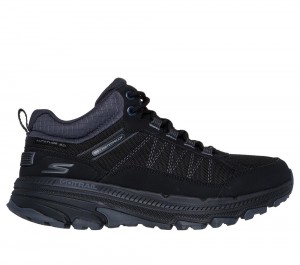 Women Skechers Waterproof: GO RUN Trail Altitude 2.0 Lace Up Shoes Black / Charcoal USA | 2483-UHKQS