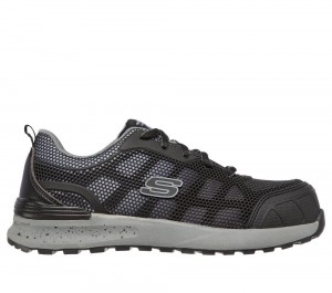 Women Skechers Work: Bulklin - Lyndale Comp Toe Work Shoes Black / Grey USA | 4152-UJHOI