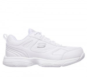 Women Skechers Work Relaxed Fit: Dighton - Bricelyn SR Work Shoes White USA | 3451-YXKGF