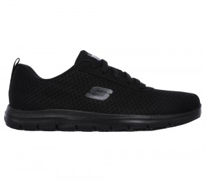 Women Skechers Work Relaxed Fit: Ghenter - Bronaugh SR Sneakers Black USA | 7501-KLESR