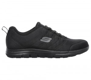 Women Skechers Work Relaxed Fit: Ghenter - Srelt SR Sneakers Black USA | 5834-DCBYN