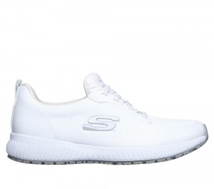 Women Skechers Work: Squad SR Work Shoes White USA | 0316-TCOQX