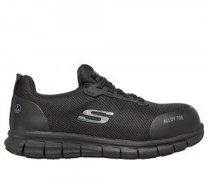Women Skechers Work: Sure Track - Jixie Work Shoes Black USA | 9418-UPEWA
