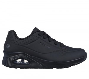 Women Skechers Work: Uno SR Work Shoes Black USA | 8190-YDMUO