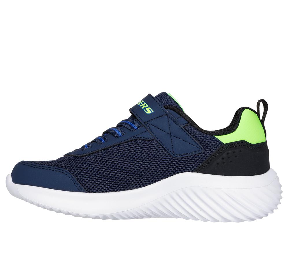 Boys's Skechers Bounder-Tech - Ultravoid Sneakers Navy / Lime  USA |  2430-QCXGL