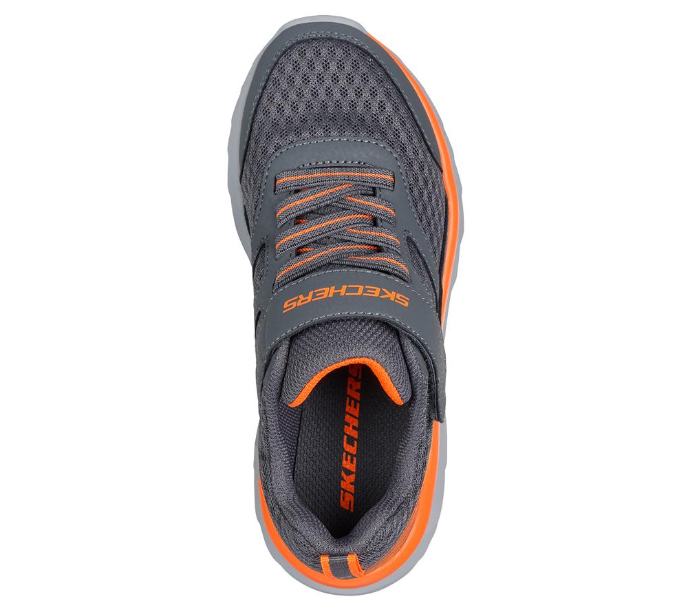 Boys's Skechers Boundless Slip On Shoes Charcoal / Orange  USA |  1643-BZVYW
