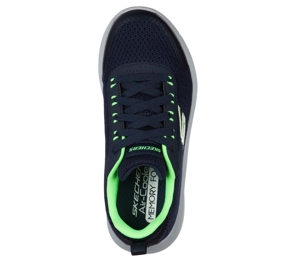 Boys's Skechers Dynamic Tread - Nitrode Lace Up Shoes Navy / Lime  USA |  1746-YSPNC