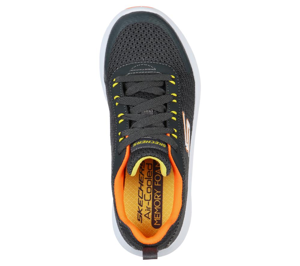 Boys's Skechers Dynamic Tread - Nitrode Sneakers Charcoal / Orange  USA |  7129-NBXJA