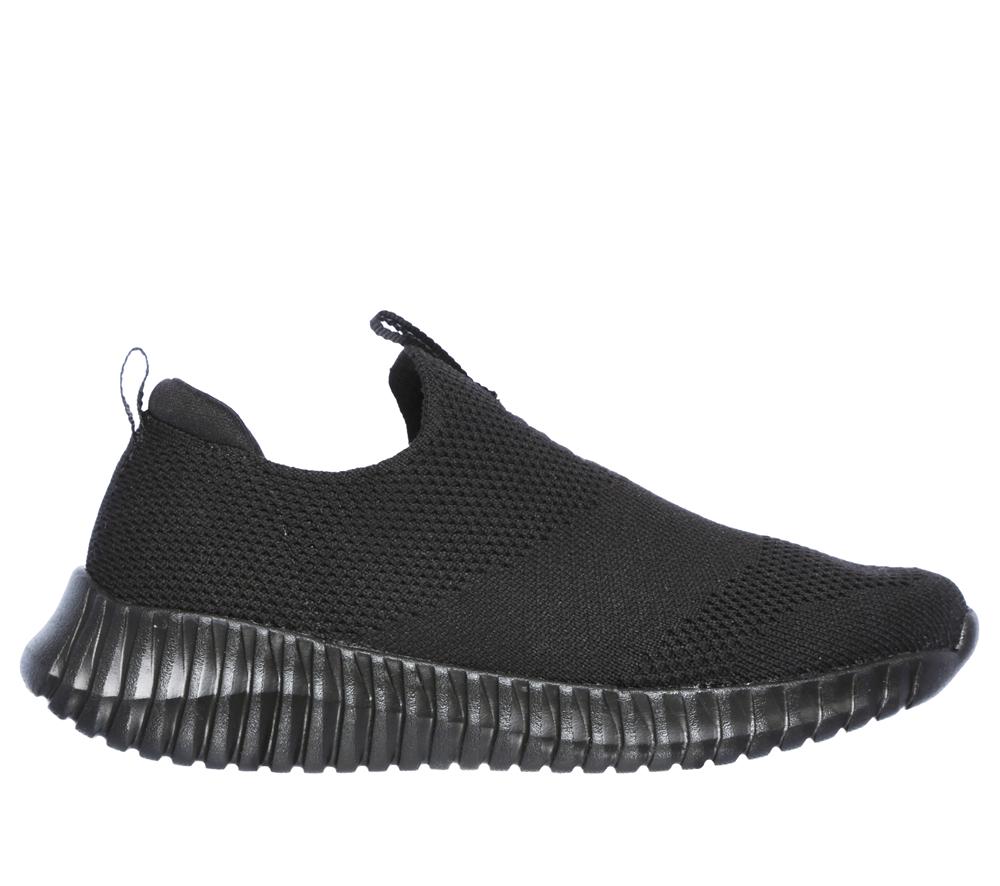 Boys\'s Skechers Elite Flex - Wasick Slip On Shoes Black  USA |  7830-VSBQW