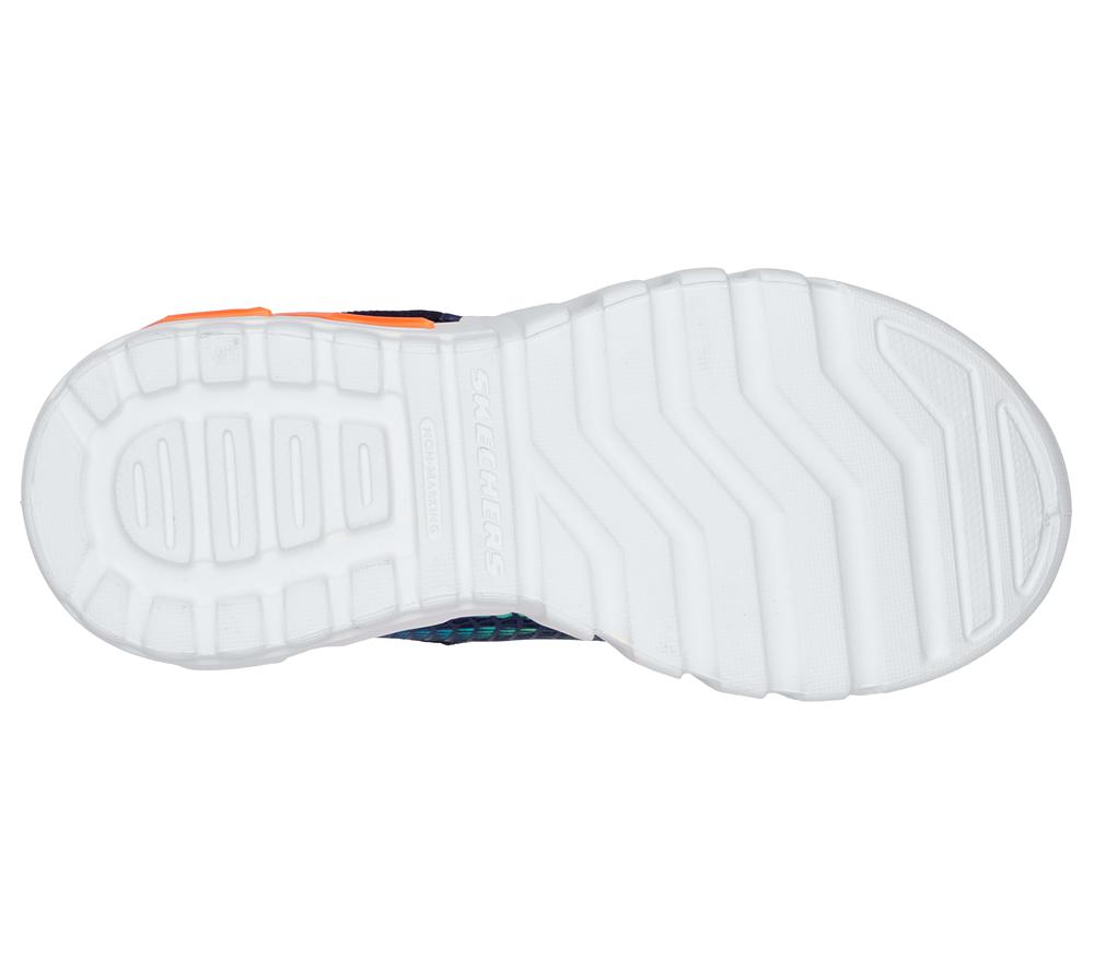 Boys's Skechers Flex-Glow Elite - Vorlo Light Up Sneakers Navy / Multicolor  USA |  6385-LFZND