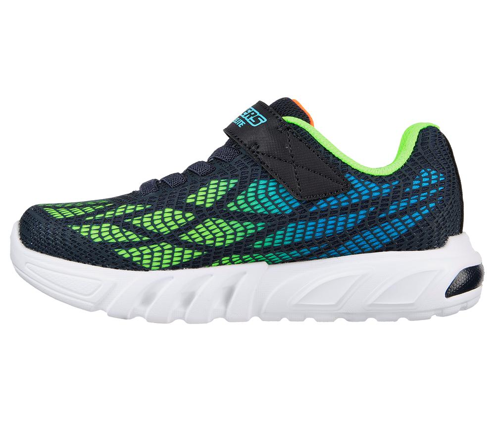 Boys's Skechers Flex-Glow Elite - Vorlo Light Up Sneakers Navy / Multicolor  USA |  6385-LFZND