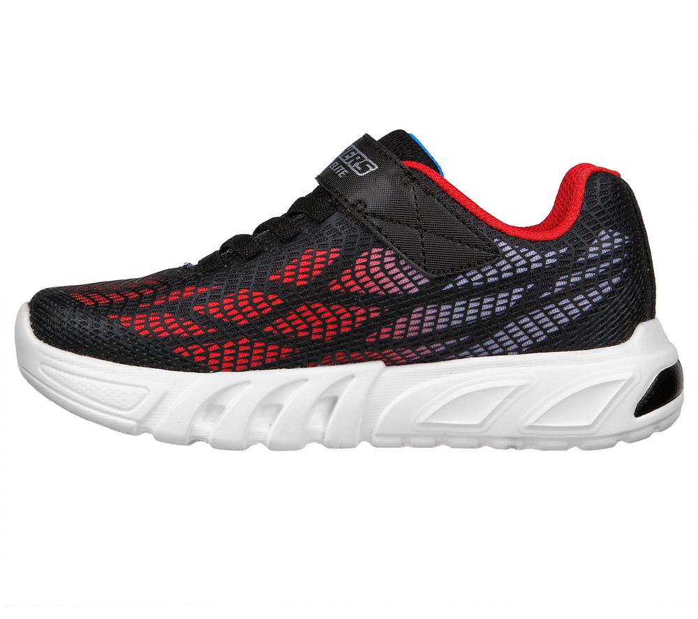 Boys's Skechers Flex-Glow Elite - Vorlo Light Up Sneakers Black / Red / Blue  USA |  2837-INWLP