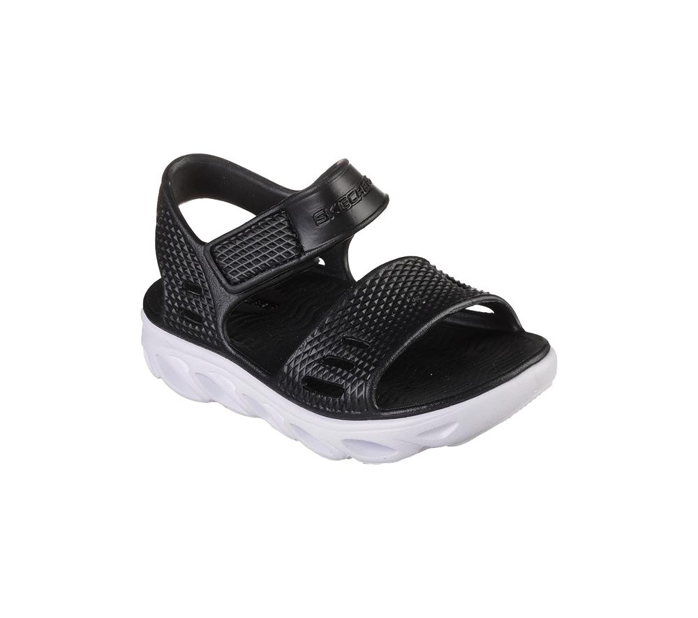 Boys\'s Skechers Foamies: Hypno-Splash - Solzo Light Up Sneakers Black  USA |  7954-JALYV