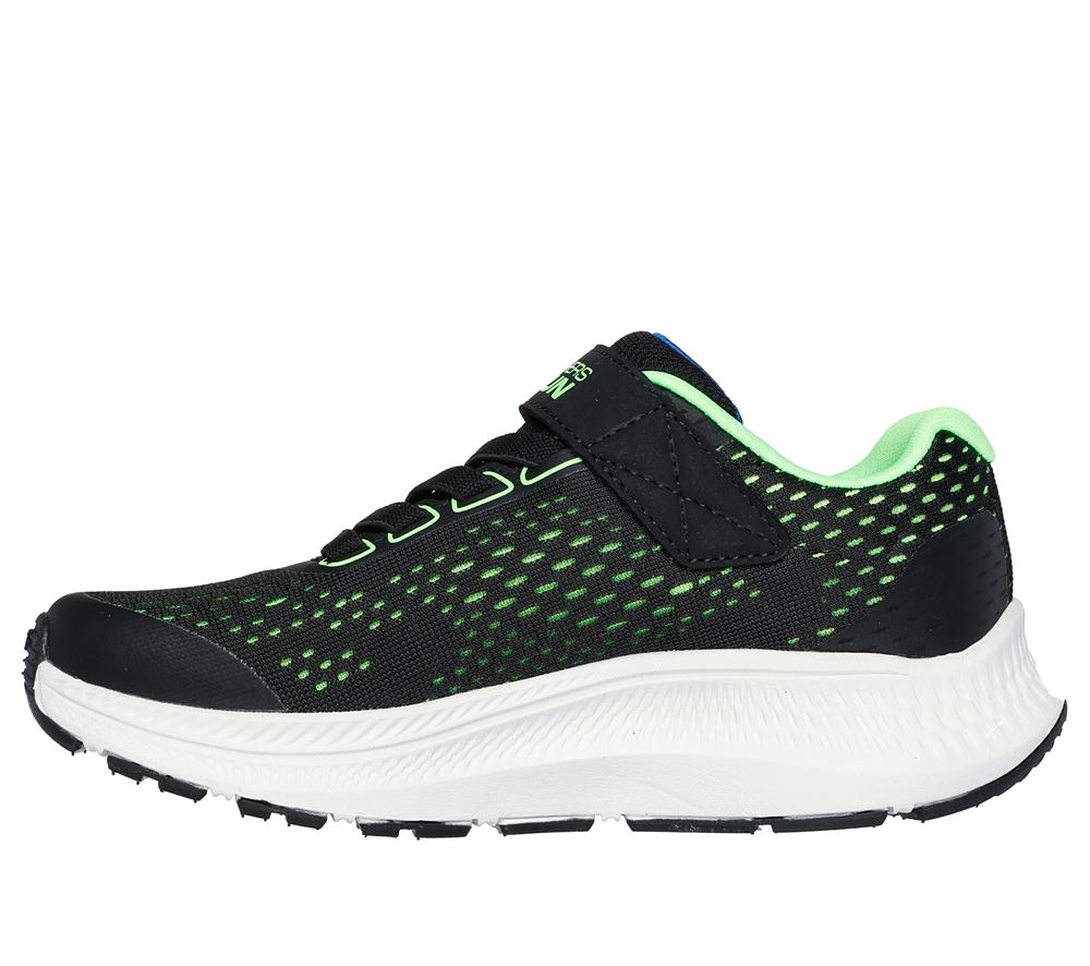 Boys's Skechers GO RUN Consistent 2.0 - Kexlux Slip On Shoes Black / Lime  USA |  6398-LBGVZ