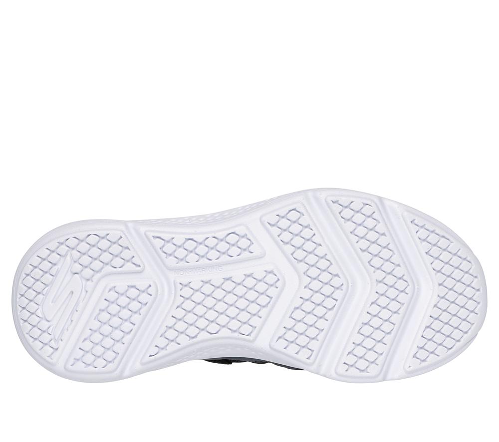 Boys's Skechers GO RUN Elevate Slip On Shoes Black / Lime  USA |  8563-NKAWP