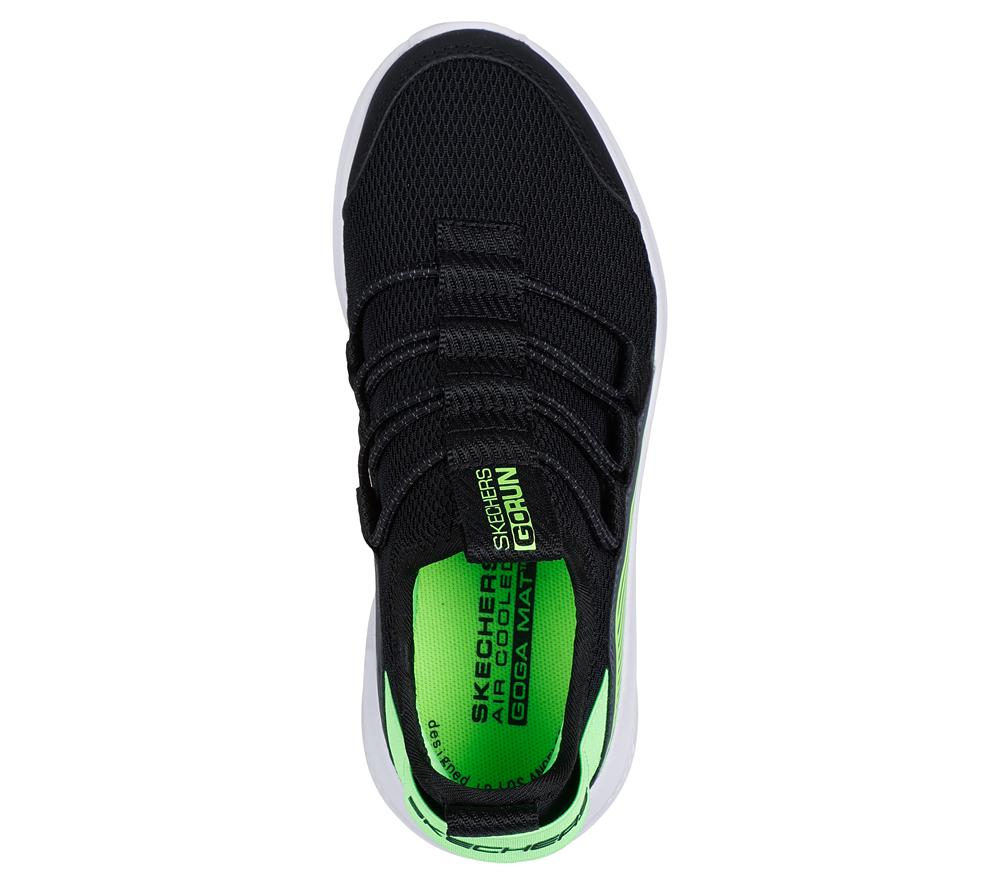 Boys's Skechers GO RUN Elevate Sneakers Black / Lime  USA |  3162-ALBJI
