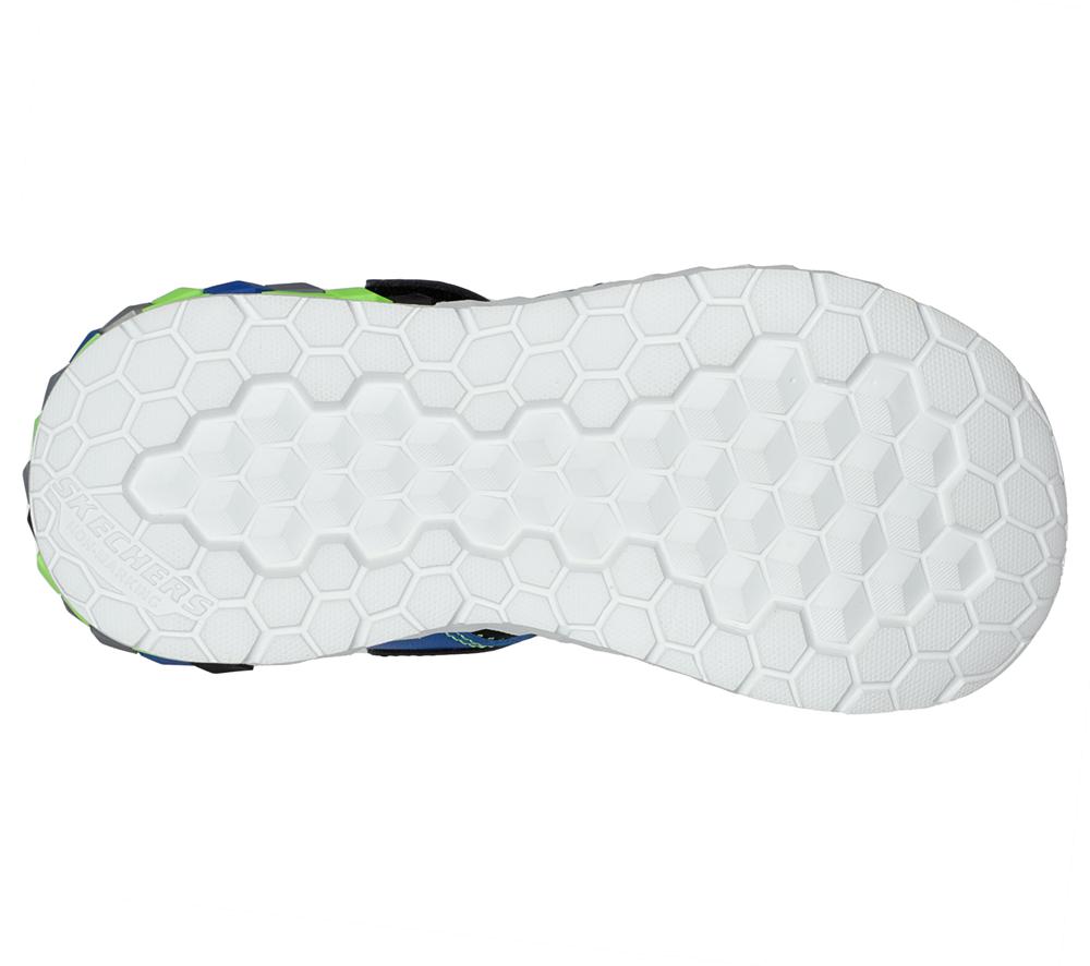 Boys's Skechers Mega-Splash 2.0 Sandals Black / Lime  USA |  6814-ACBUS