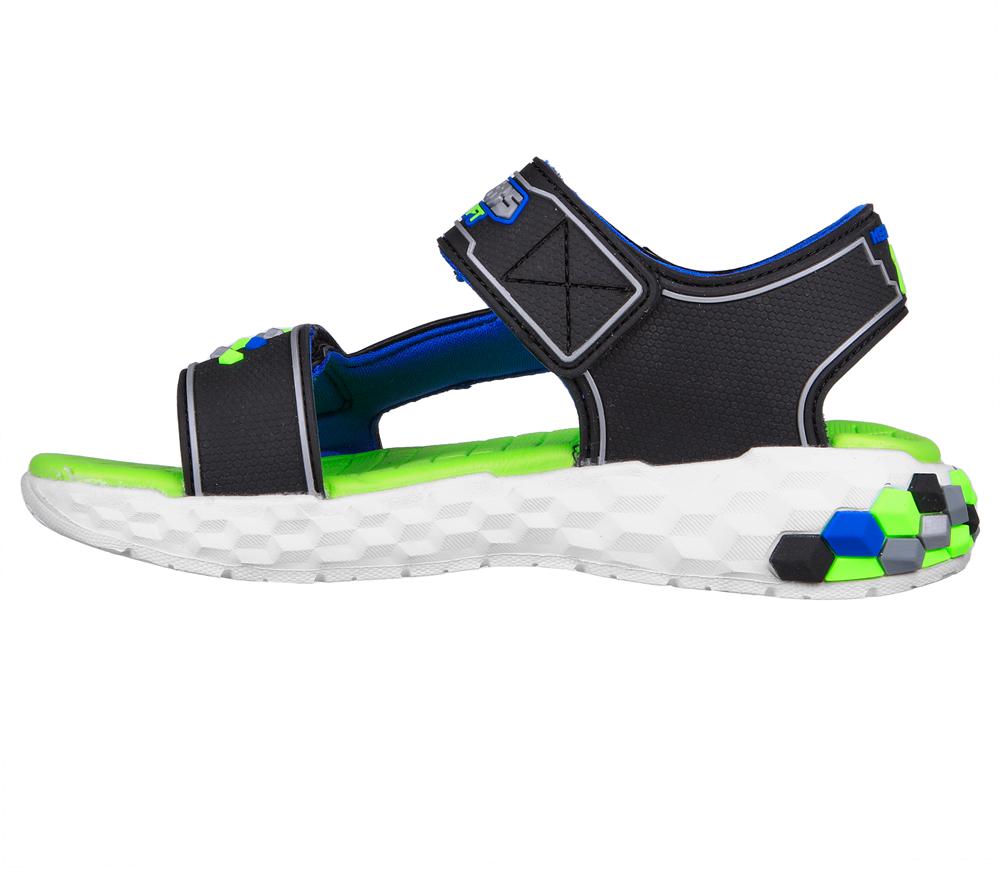 Boys's Skechers Mega-Splash 2.0 - Cuboshore Sandals Black / Lime  USA |  1759-PMQYT