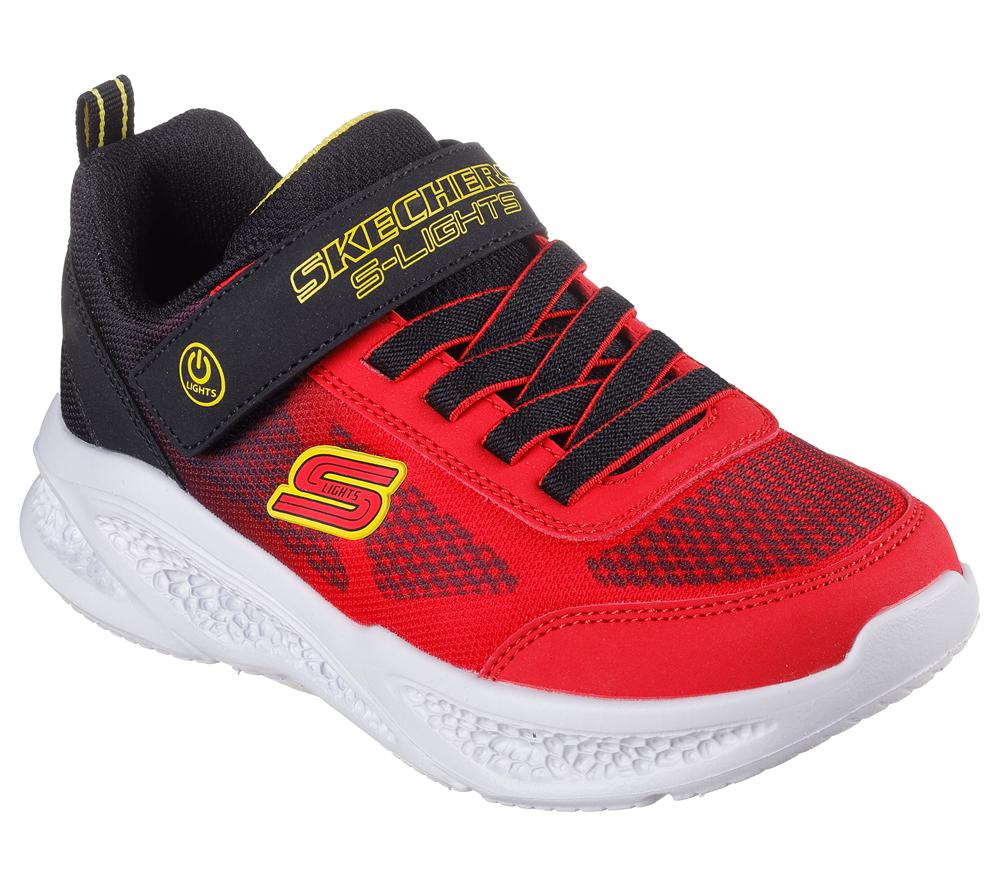 Boys's Skechers Meteor-Lights - Krendox Light Up Sneakers Red / Black  USA |  4879-OXTAN