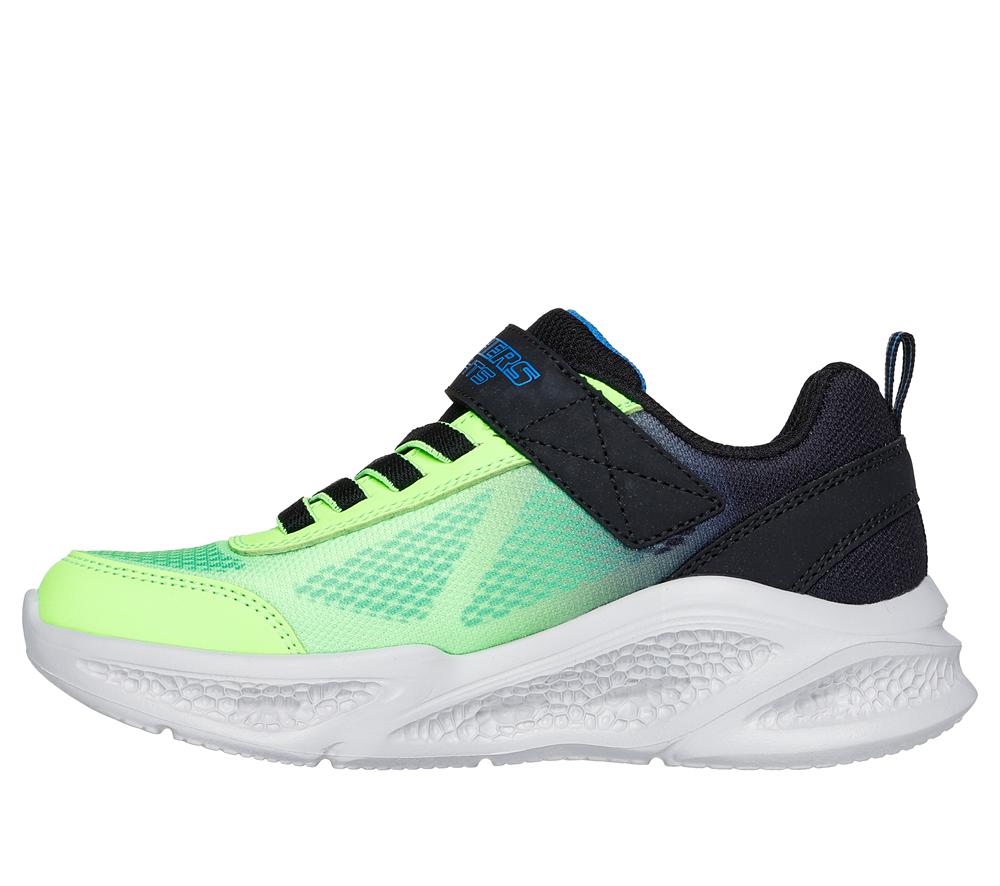 Boys's Skechers Meteor-Lights - Krendox Light Up Sneakers Black / Lime  USA |  0763-CMWSH