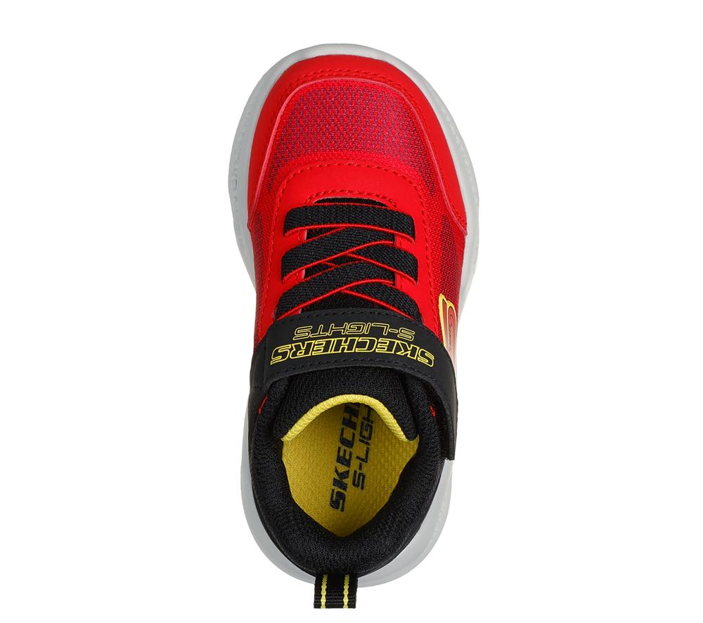 Boys's Skechers Meteor-Lights - Krendox Sneakers Red / Black  USA |  6490-PNITY