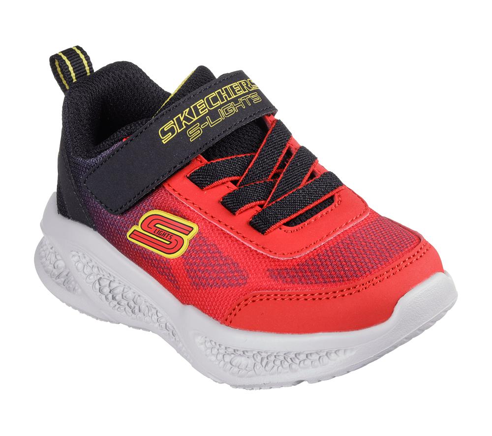 Boys's Skechers Meteor-Lights - Krendox Sneakers Red / Black  USA |  6490-PNITY