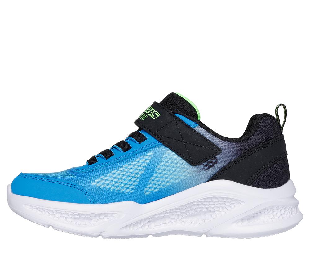 Boys's Skechers Meteor-Lights - Krendox Sneakers Black / Blue  USA |  2573-MXHLC