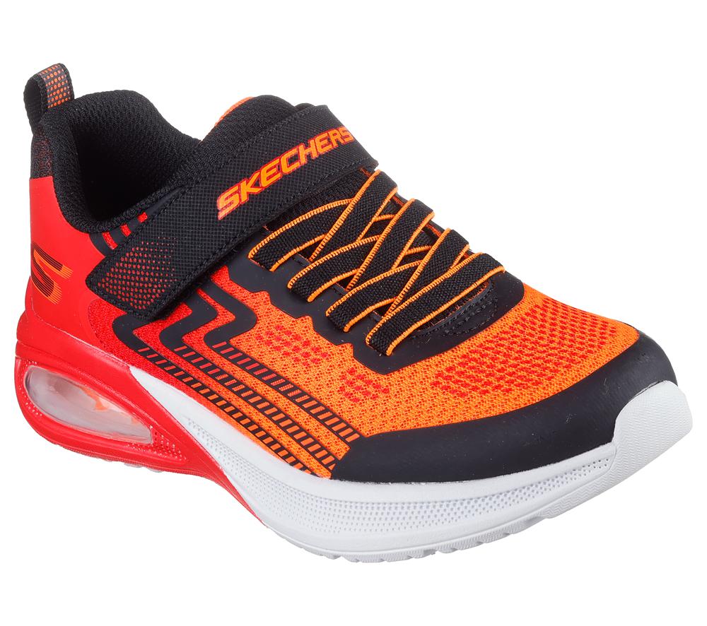 Boys's Skechers Microscope Max Advance Slip On Shoes Black / Red  USA |  1876-XIRZO
