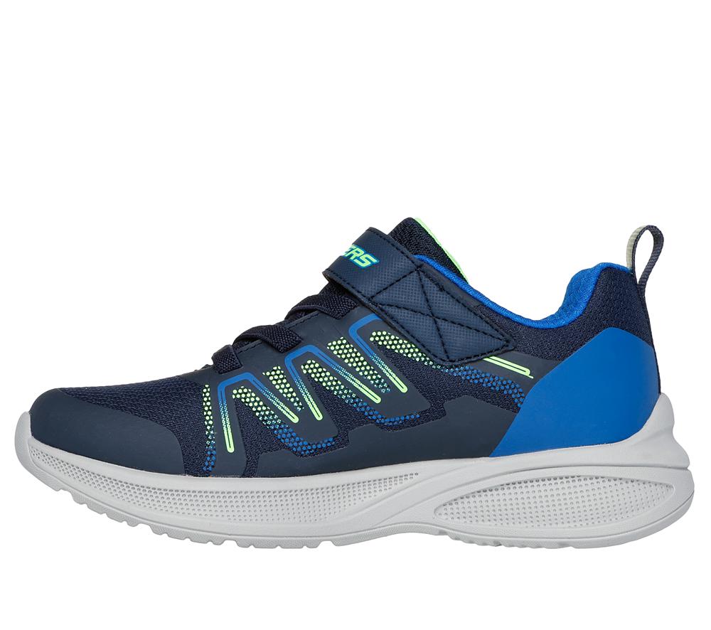 Boys's Skechers Microscope Max Advance - Speker Sneakers Navy / Lime  USA |  9584-LDQNW