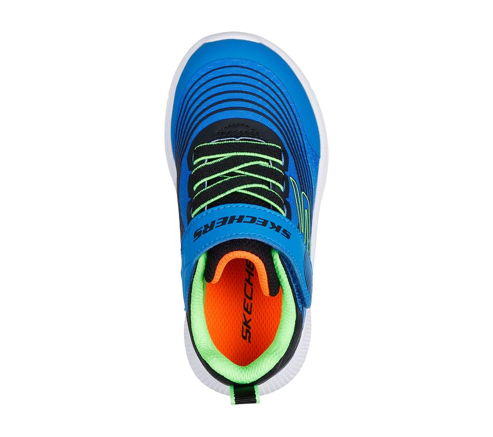 Boys's Skechers Microspec Advance Sneakers Blue / Lime  USA |  6802-IRKCQ