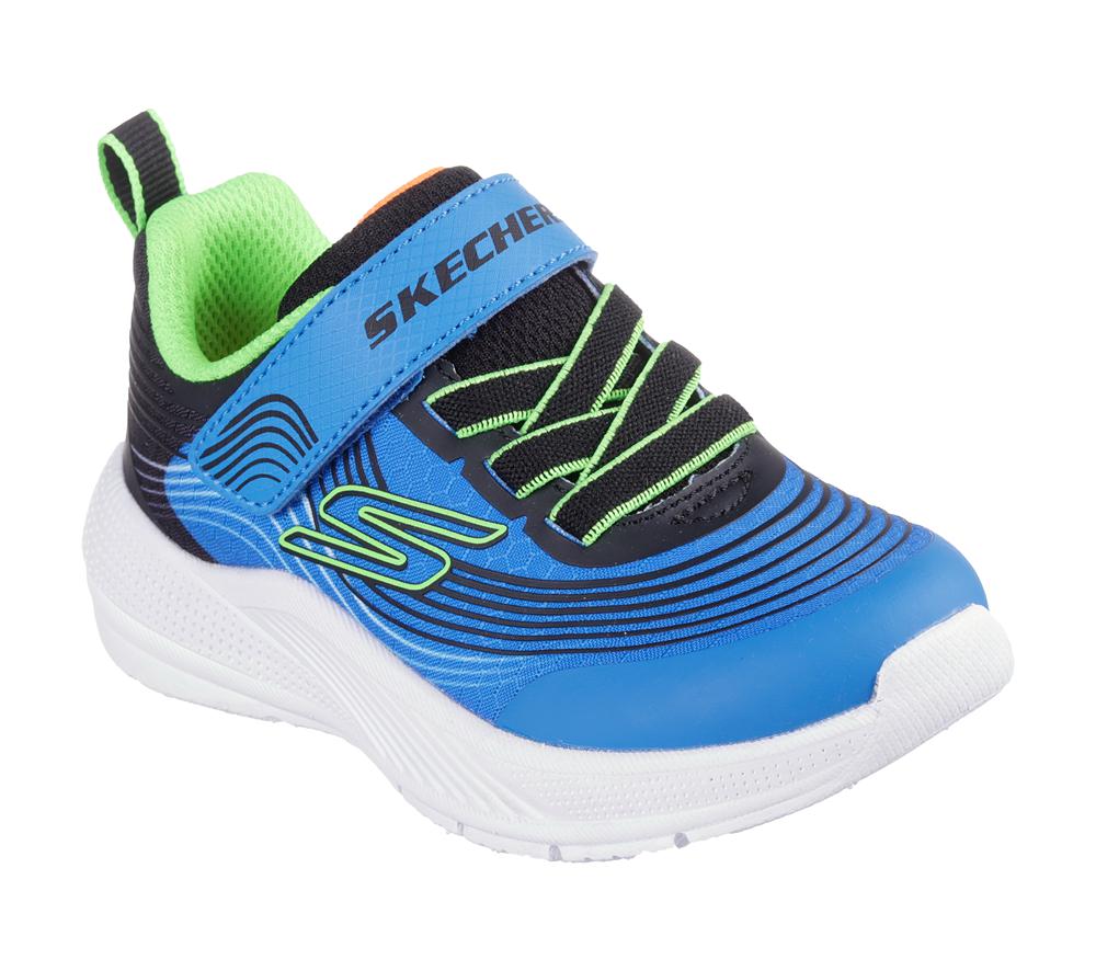 Boys's Skechers Microspec Advance Sneakers Blue / Lime  USA |  6802-IRKCQ