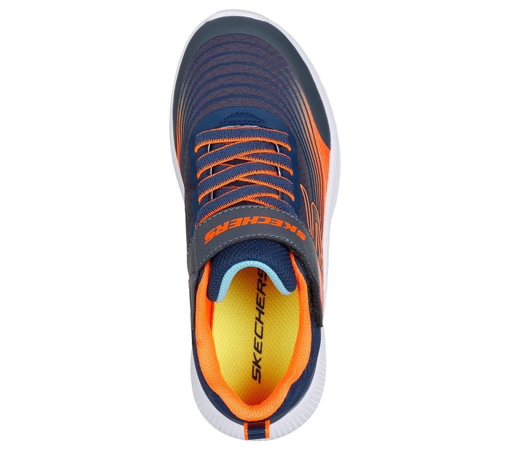 Boys's Skechers Microspec Advance Sneakers Navy / Orange  USA |  2371-UYOQE