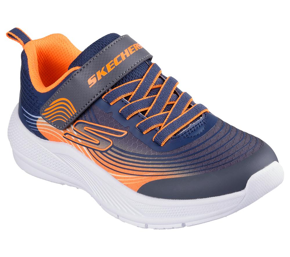 Boys's Skechers Microspec Advance Sneakers Navy / Orange  USA |  2371-UYOQE