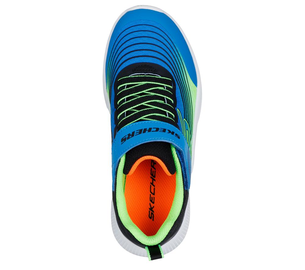 Boys's Skechers Microspec Advance Sneakers Blue / Lime  USA |  3928-UCDBA