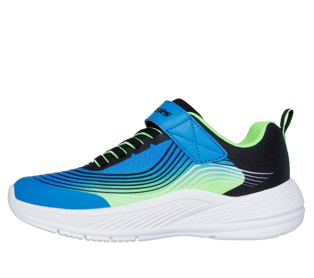 Boys's Skechers Microspec Advance Sneakers Blue / Lime  USA |  3928-UCDBA