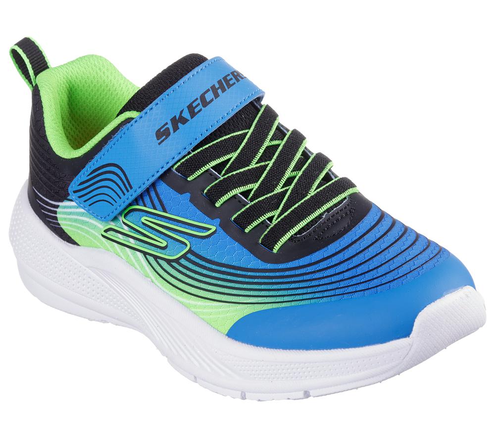Boys's Skechers Microspec Advance Sneakers Blue / Lime  USA |  3928-UCDBA