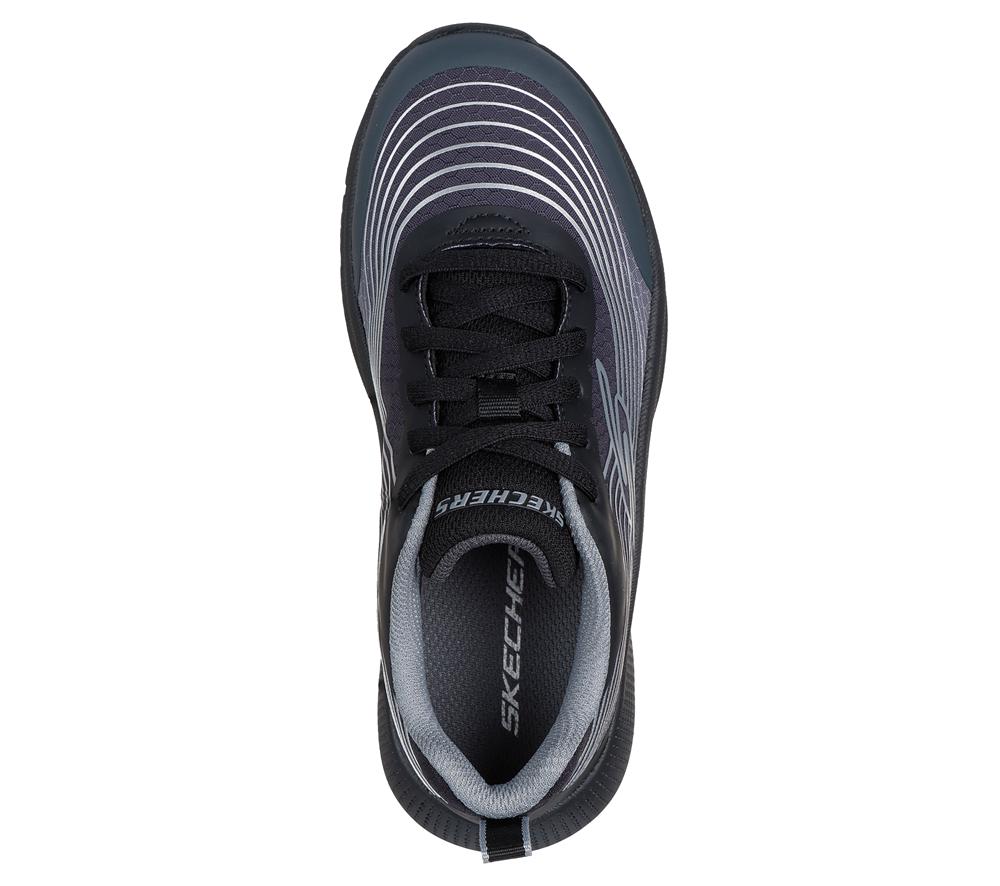 Boys's Skechers Microspec Advance - Revconix Lace Up Shoes Black / Silver  USA |  2740-NPTVF