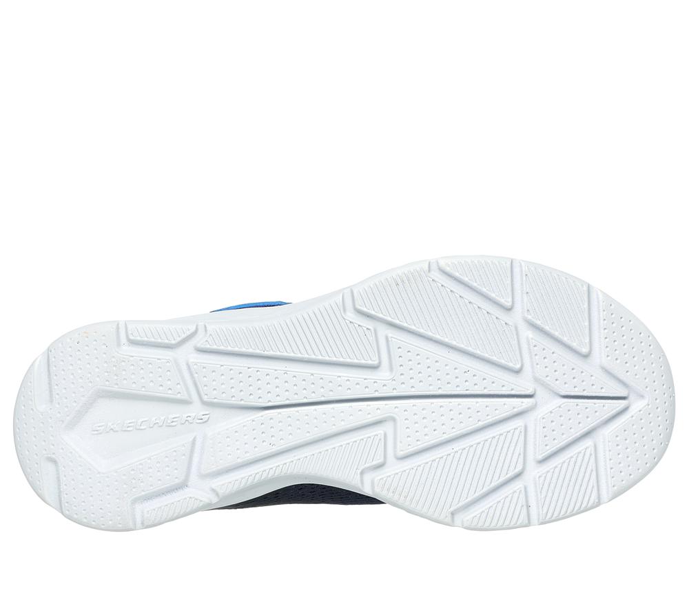 Boys's Skechers Microspec II - Zovrix Sneakers Navy / Black / Lime  USA |  6104-OSADV
