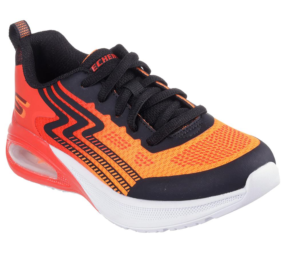 Boys's Skechers Microspec Max Advance - Vadieno Lace Up Shoes Black / Red  USA |  5470-WLJNR