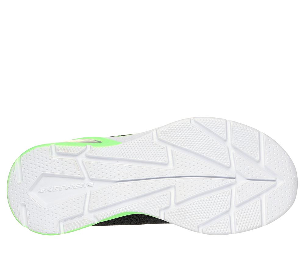 Boys's Skechers Microspec Max II - Vodrox Sneakers Black / Lime  USA |  3728-WDYCE