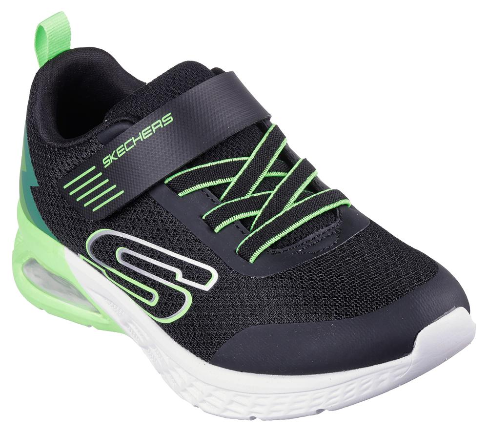 Boys's Skechers Microspec Max II - Vodrox Sneakers Black / Lime  USA |  3728-WDYCE